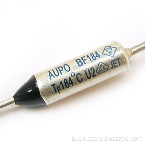 Axial Type Thermal Cutoff with 184°C Temperature and 250V Voltage